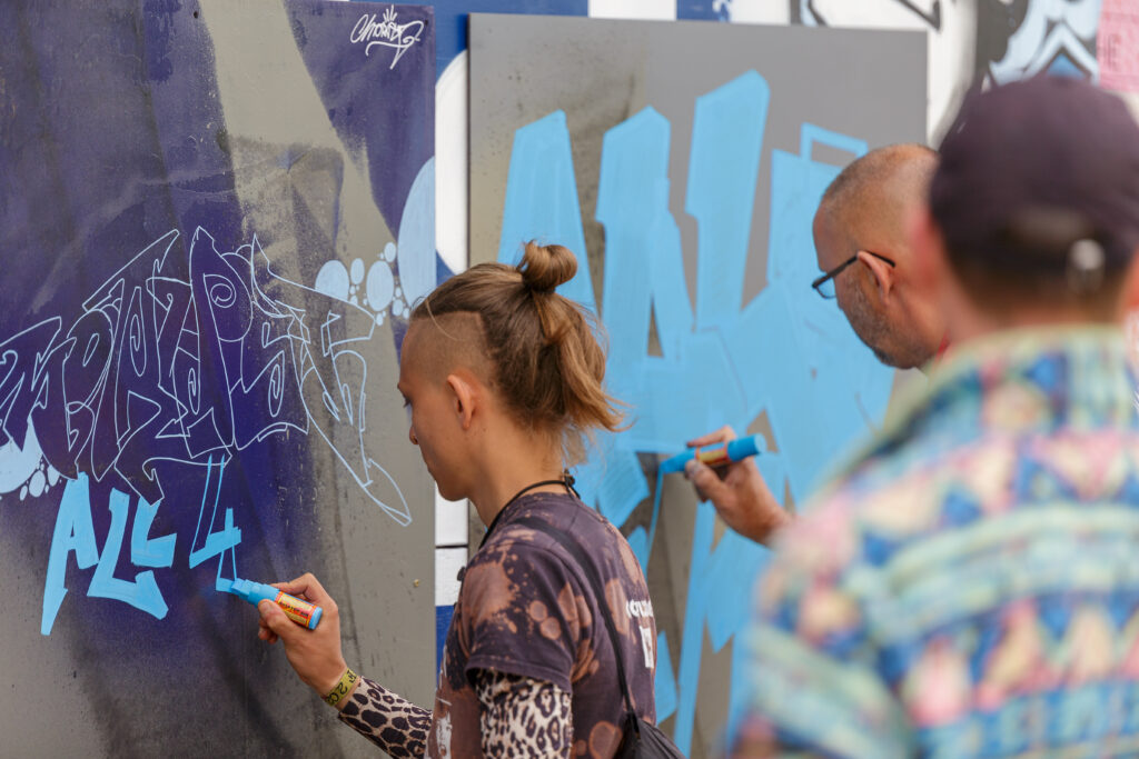 graffiti malende personen, workshop