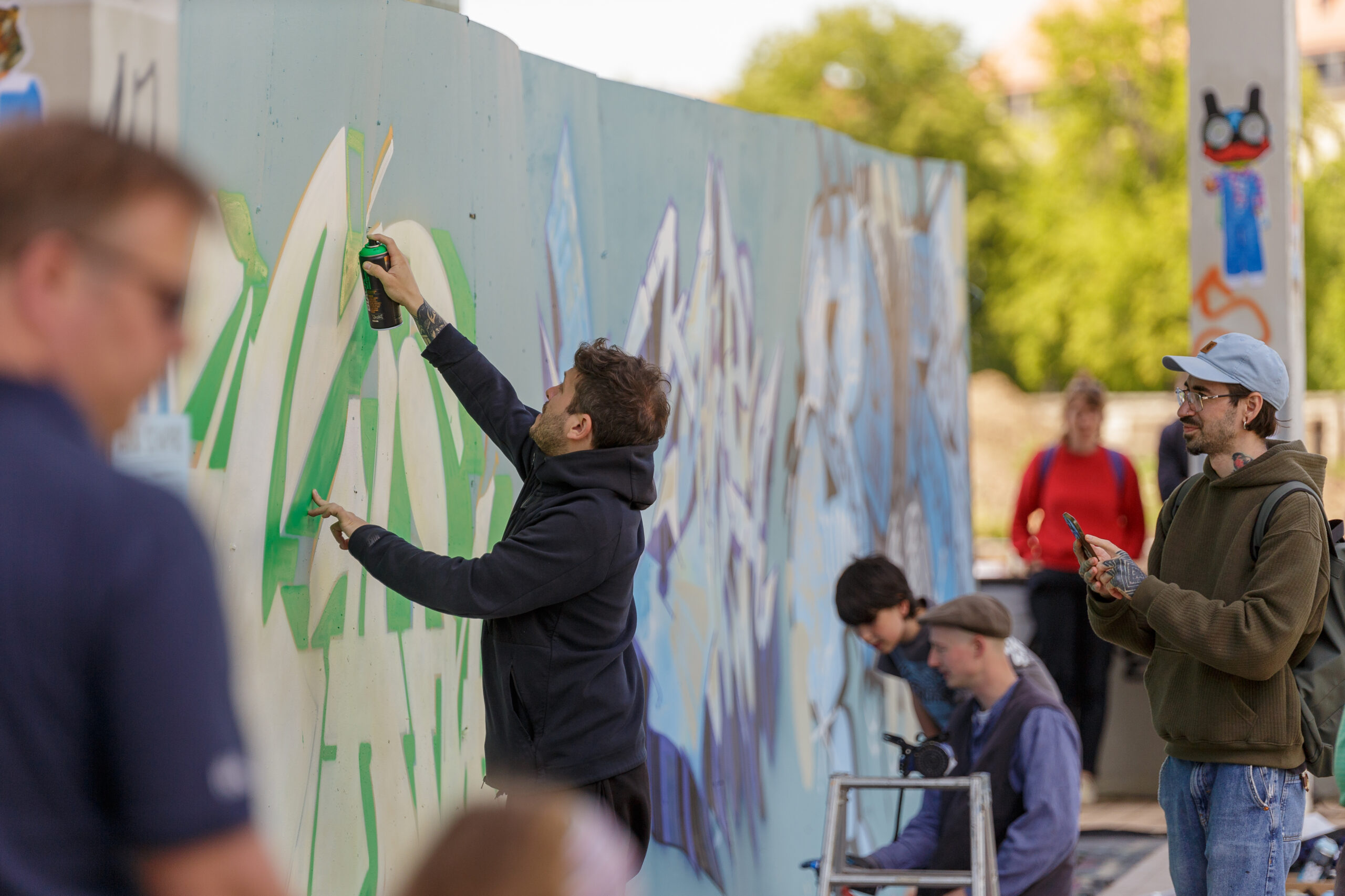 graffiti malende personen, workshop